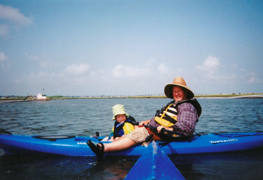 North Carolina kayaking at the beach.